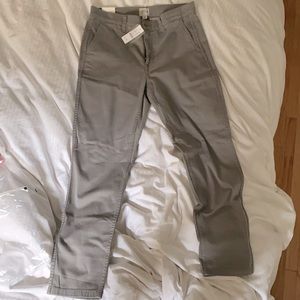 J crew, Vintage slim straight leg chino pant, vintage dove, 26, new with tags